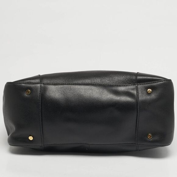 Tory Burch Robinson Double Zip Large Black Leather Tote - Picture 7 of 7